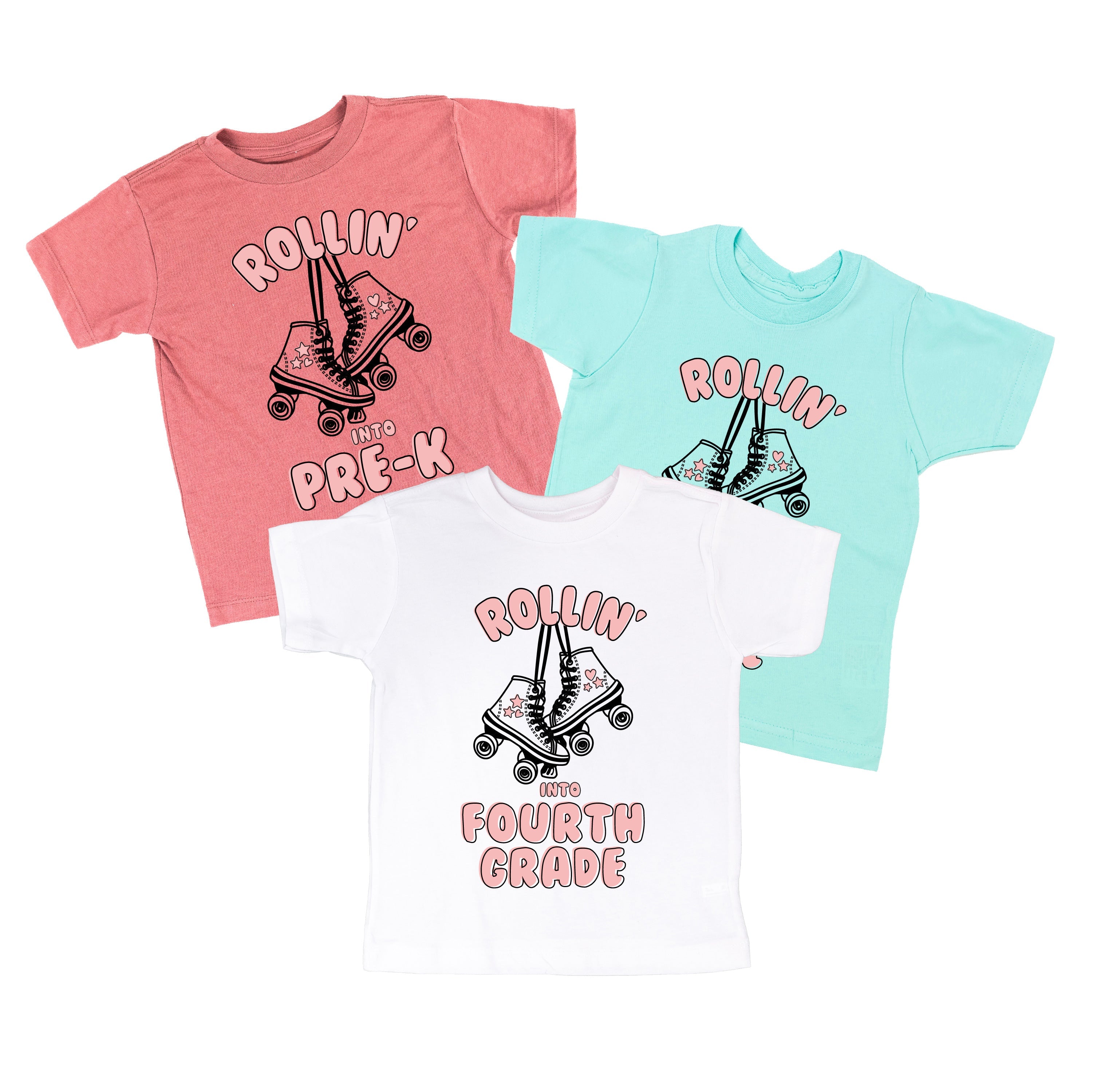 Rollerskates - Rollin' Into (Choose Your Grade) - Child Tee Little Mama Shirt Shop