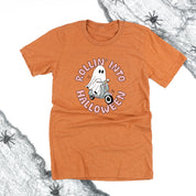 Rollin' Into Halloween - Unisex Tee Little Mama Shirt Shop