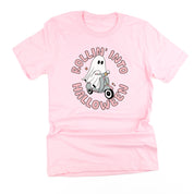 Rollin' Into Halloween - Unisex Tee Little Mama Shirt Shop