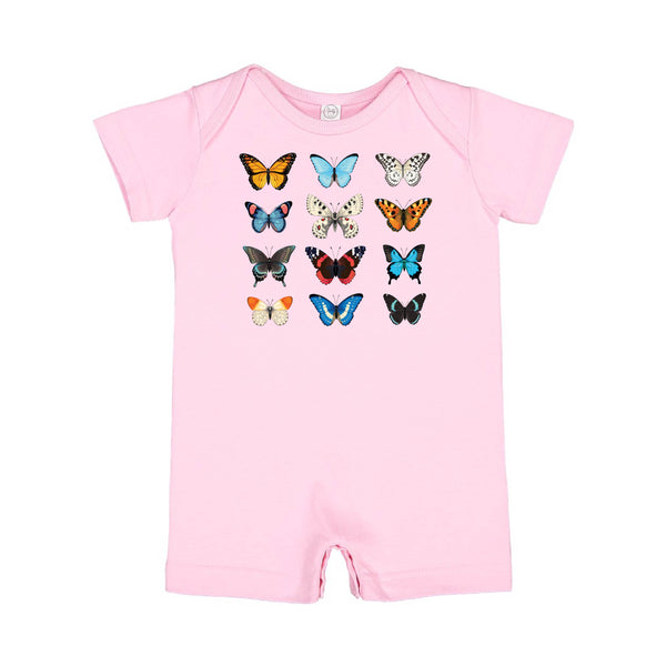 3x4 Butterfly Chart - Short Sleeve / Shorts - One Piece Baby Romper