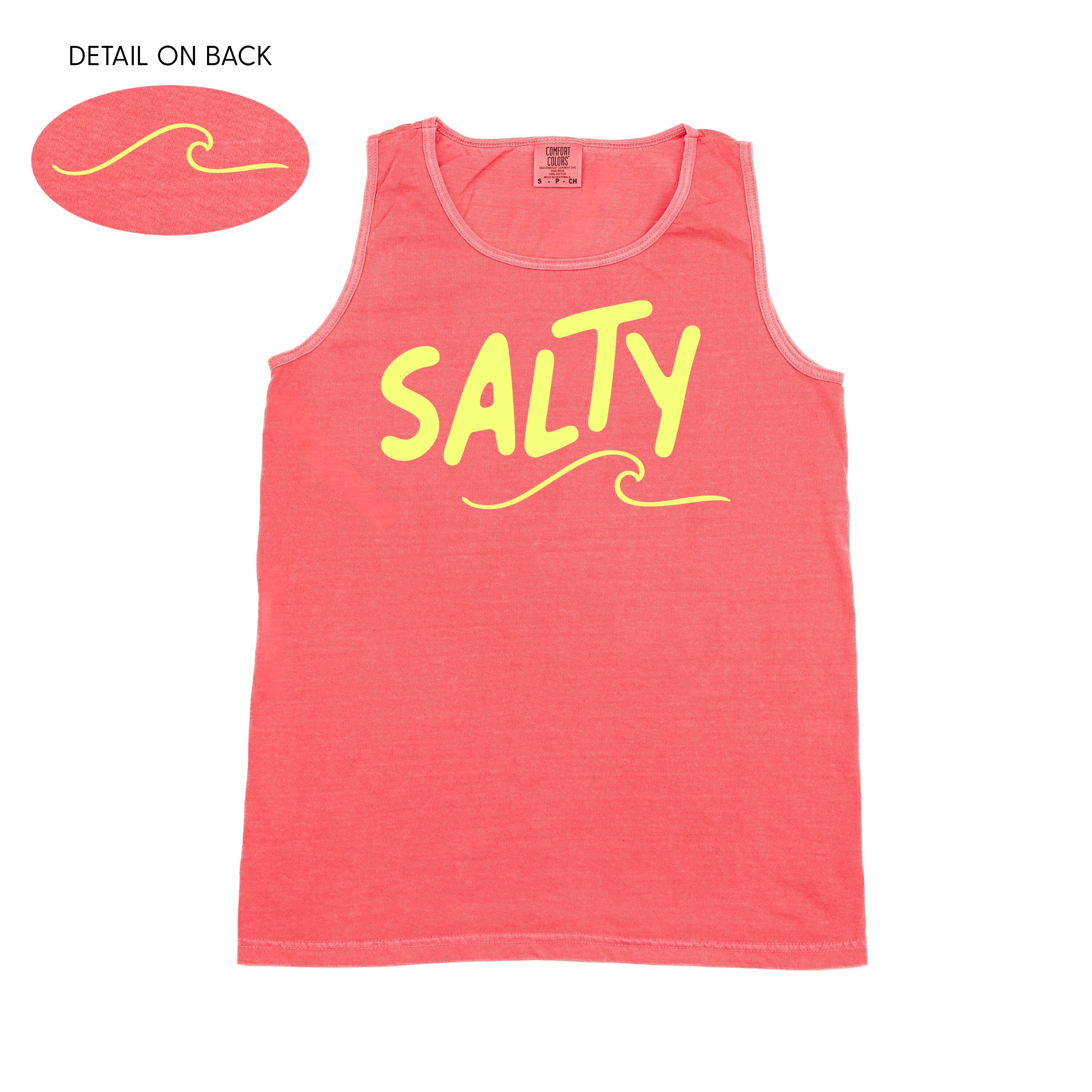 Salty w/ Wave (f&bd) - Comfort Colors TANK Little Mama Shirt Shop LLC