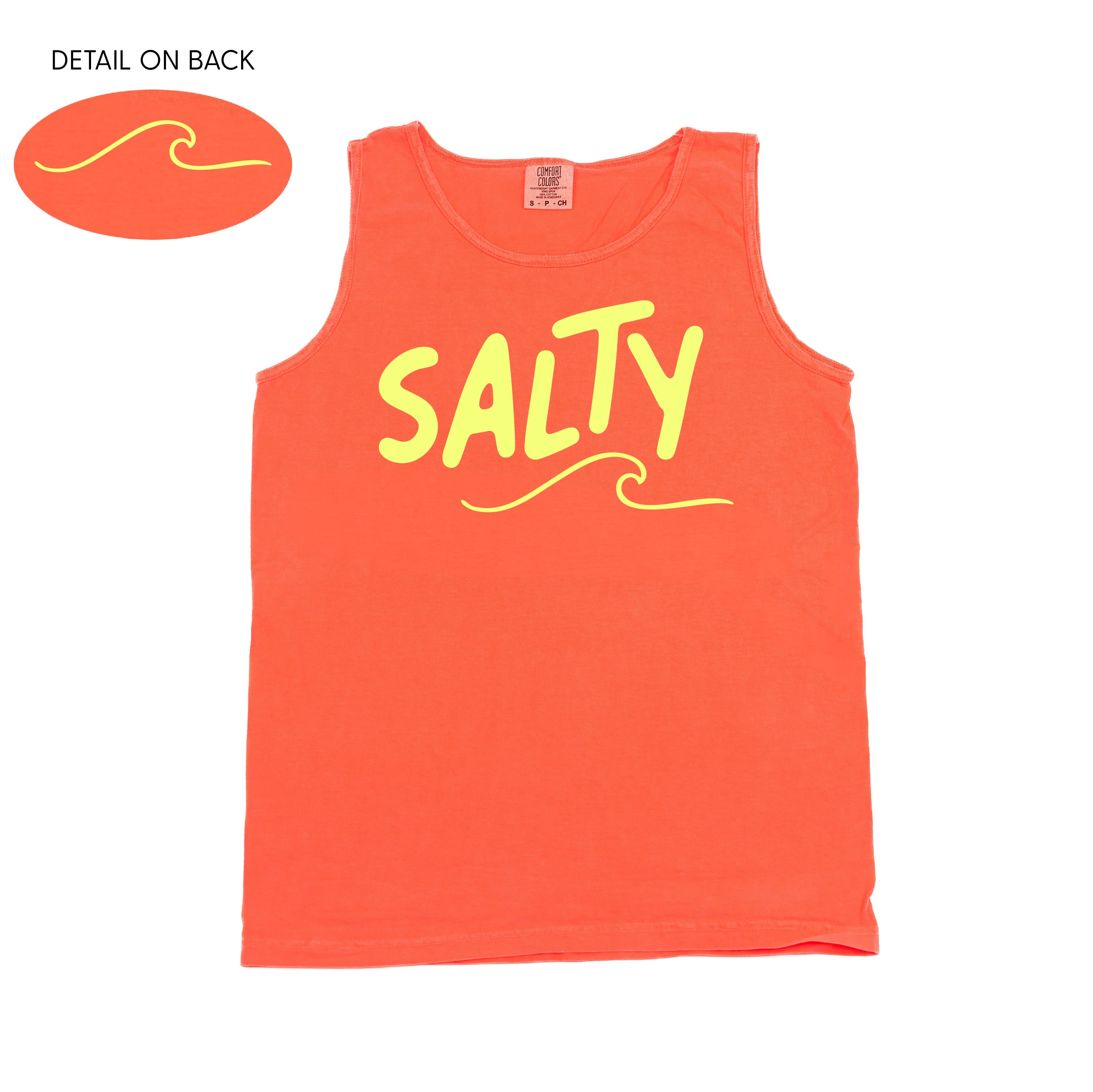 Salty w/ Wave (f&bd) - Comfort Colors TANK Little Mama Shirt Shop LLC