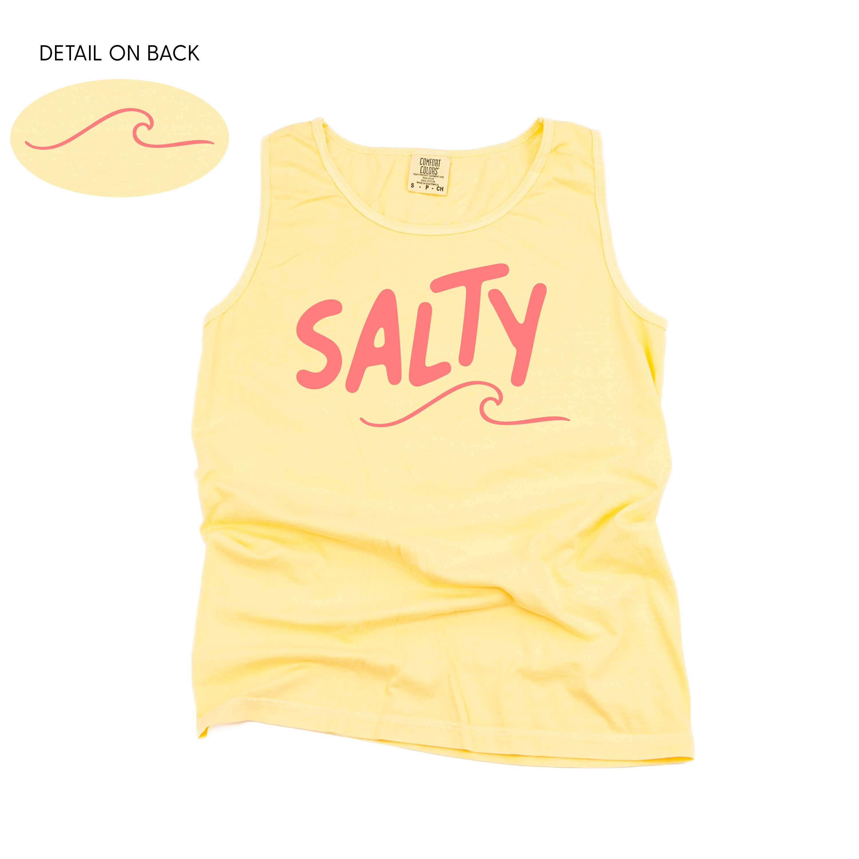 Salty w/ Wave (f&bd) - Comfort Colors TANK Little Mama Shirt Shop LLC