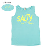 Salty w/ Wave (f&bd) - Comfort Colors TANK Little Mama Shirt Shop LLC