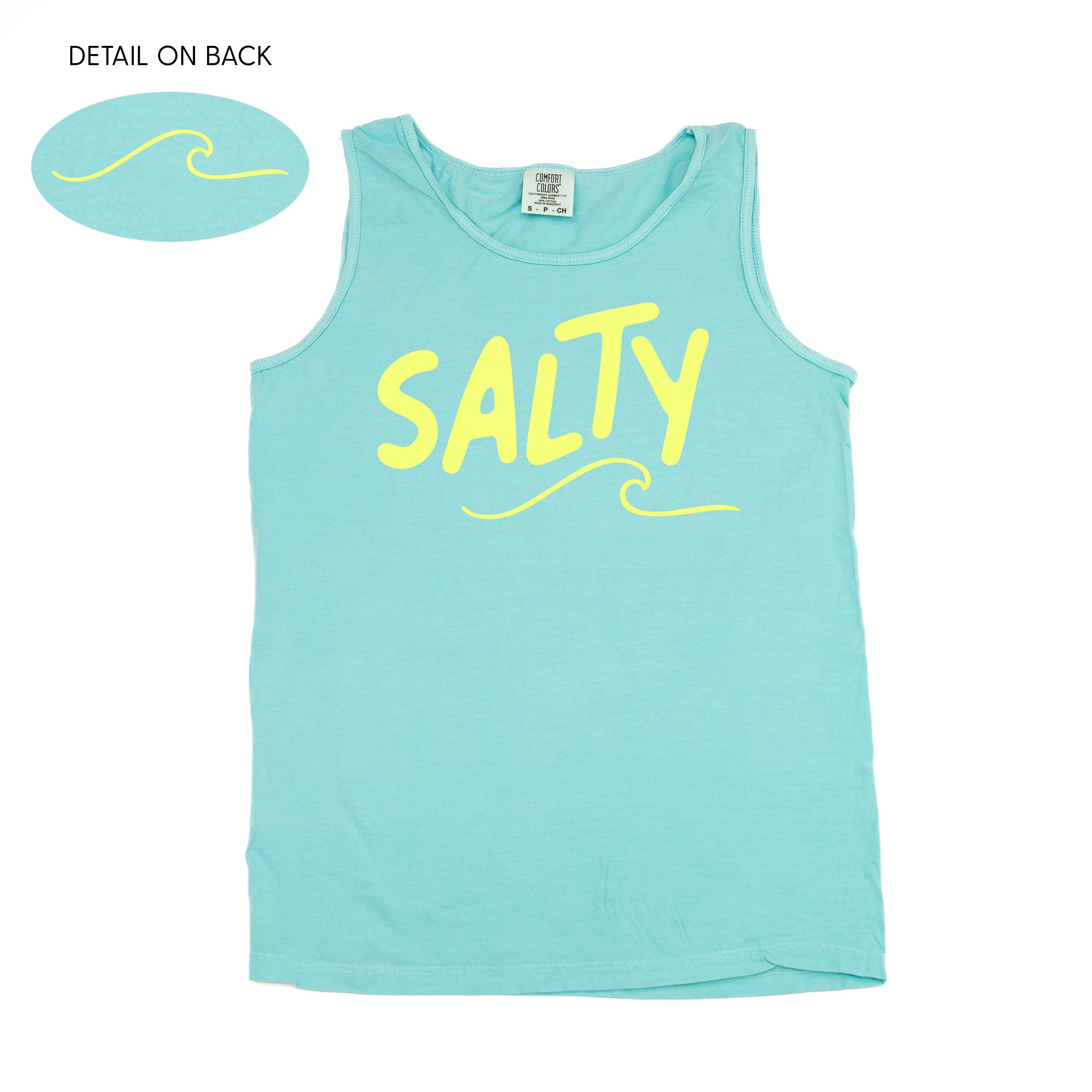 Salty w/ Wave (f&bd) - Comfort Colors TANK Little Mama Shirt Shop LLC