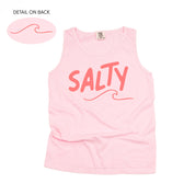 Salty w/ Wave (f&bd) - Comfort Colors TANK Little Mama Shirt Shop LLC