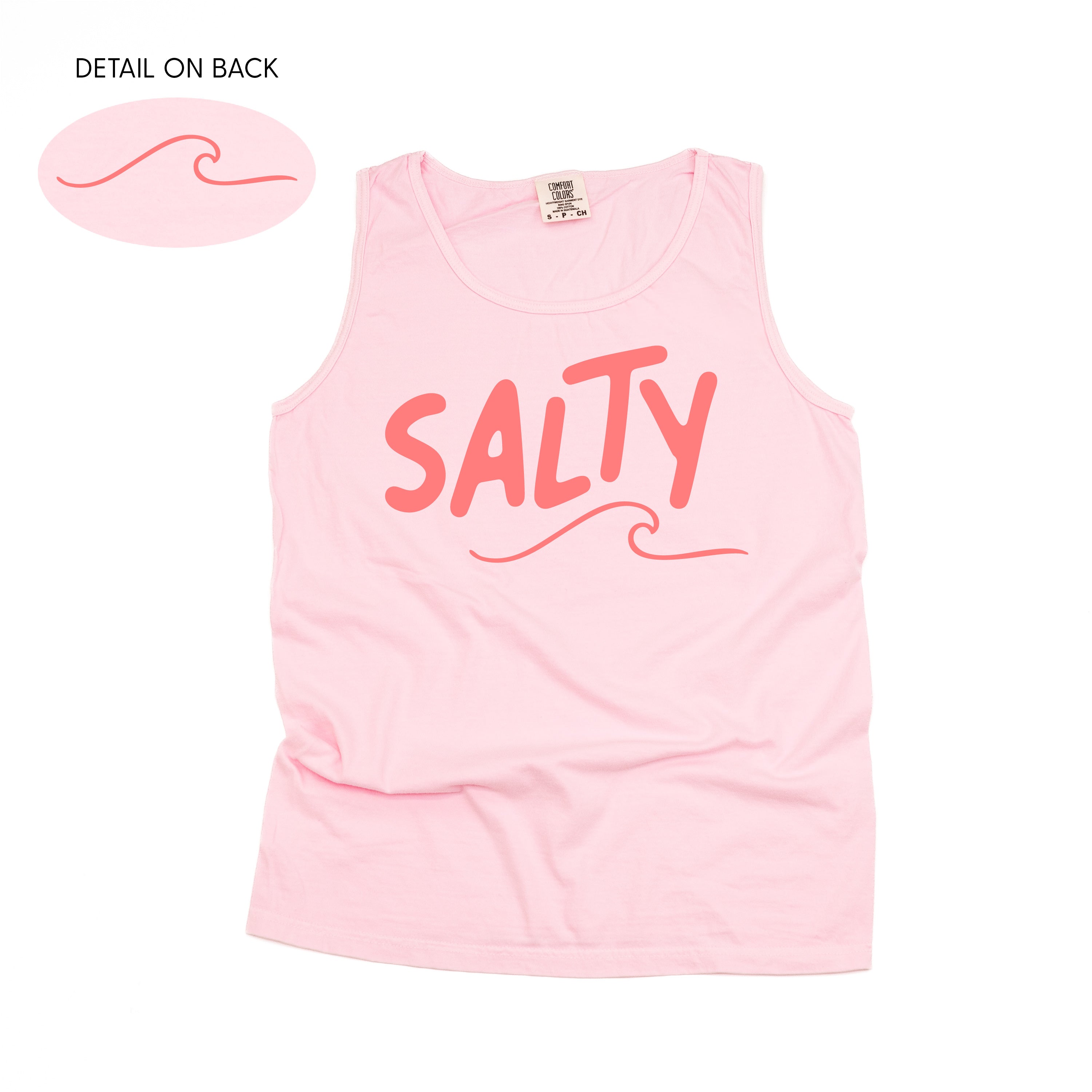 Salty w/ Wave (f&bd) - Comfort Colors TANK Little Mama Shirt Shop LLC