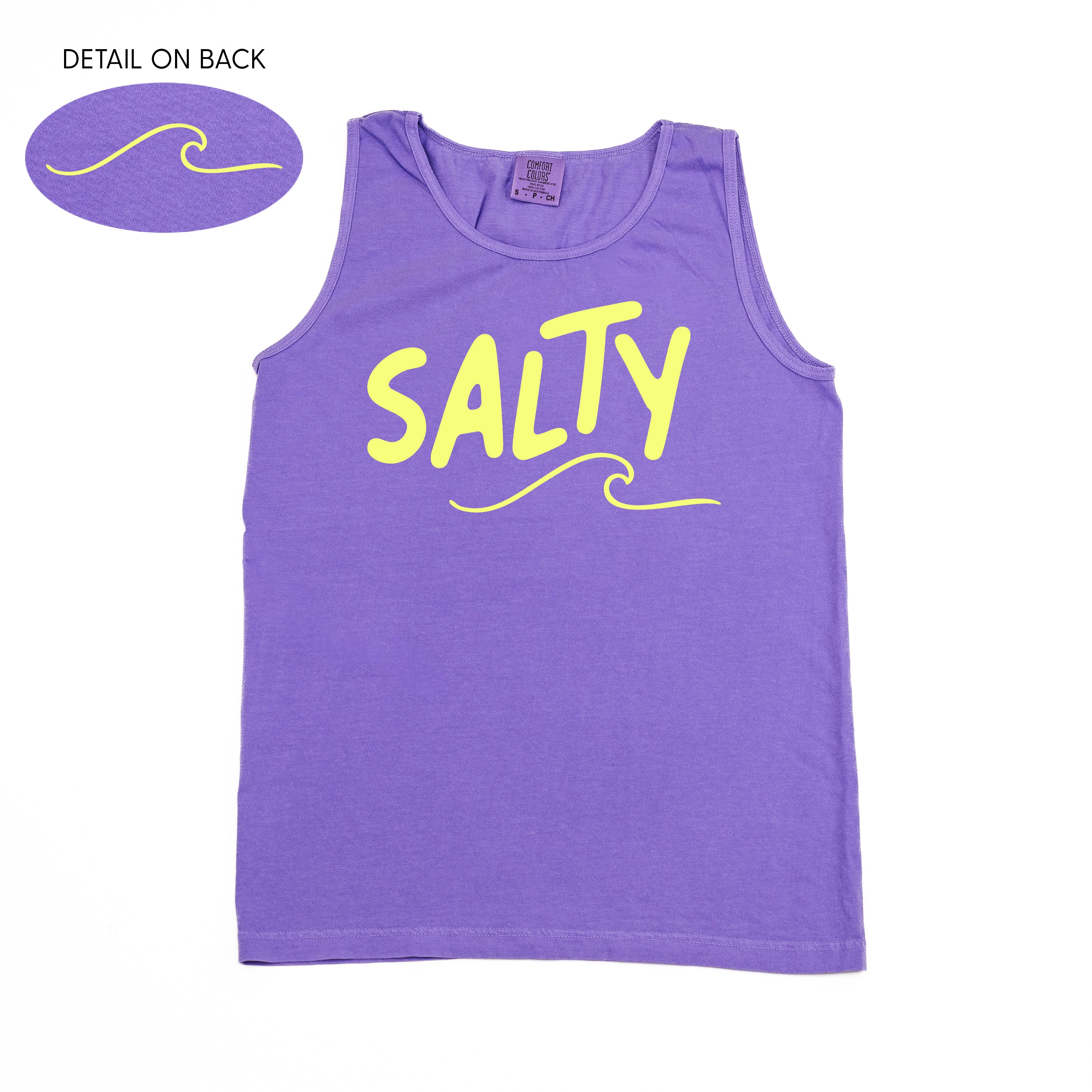 Salty w/ Wave (f&bd) - Comfort Colors TANK Little Mama Shirt Shop LLC
