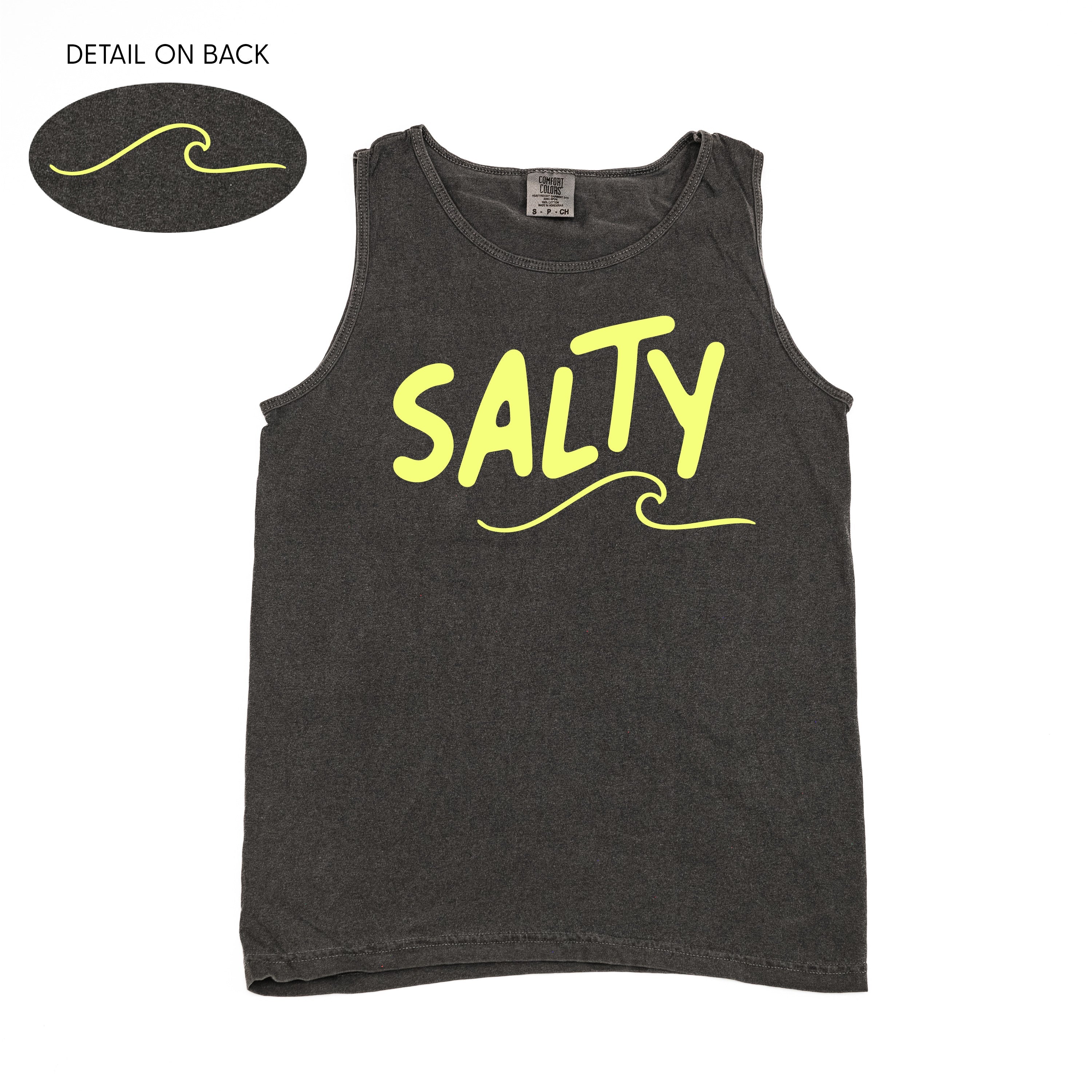 Salty w/ Wave (f&bd) - Comfort Colors TANK Little Mama Shirt Shop LLC