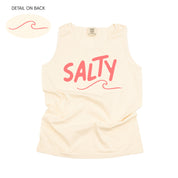 Salty w/ Wave (f&bd) - Comfort Colors TANK Little Mama Shirt Shop LLC