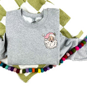 Embroidered BASIC Fleece - Gray - Whimsical Santa Little Mama Shirt Shop LLC