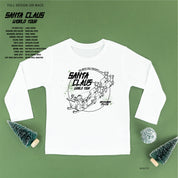 Santa Claus World Tour (f&b) - Child LONG SLEEVE Tee Little Mama Shirt Shop