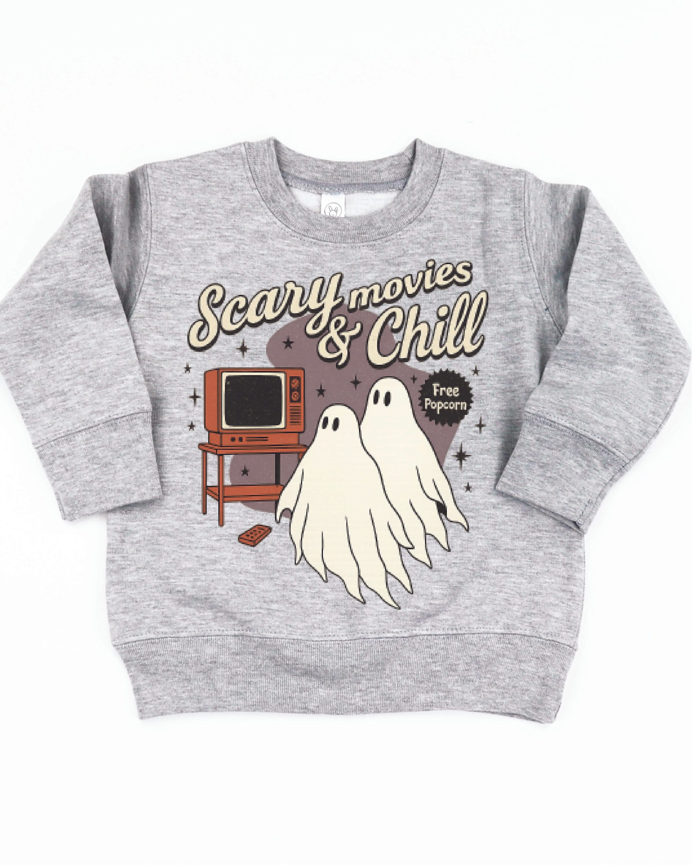 Scary Movies and Chill - Child Sweater Little Mama Shirt Shop