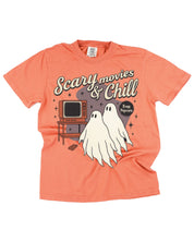 Scary Movies and Chill - Comfort Colors Tee Little Mama Shirt Shop