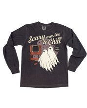 Scary Movies and Chill - Long Sleeve Comfort Colors Tee Little Mama Shirt Shop