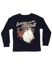 Scary Movies and Chill - Child Long Sleeve Tee Little Mama Shirt Shop