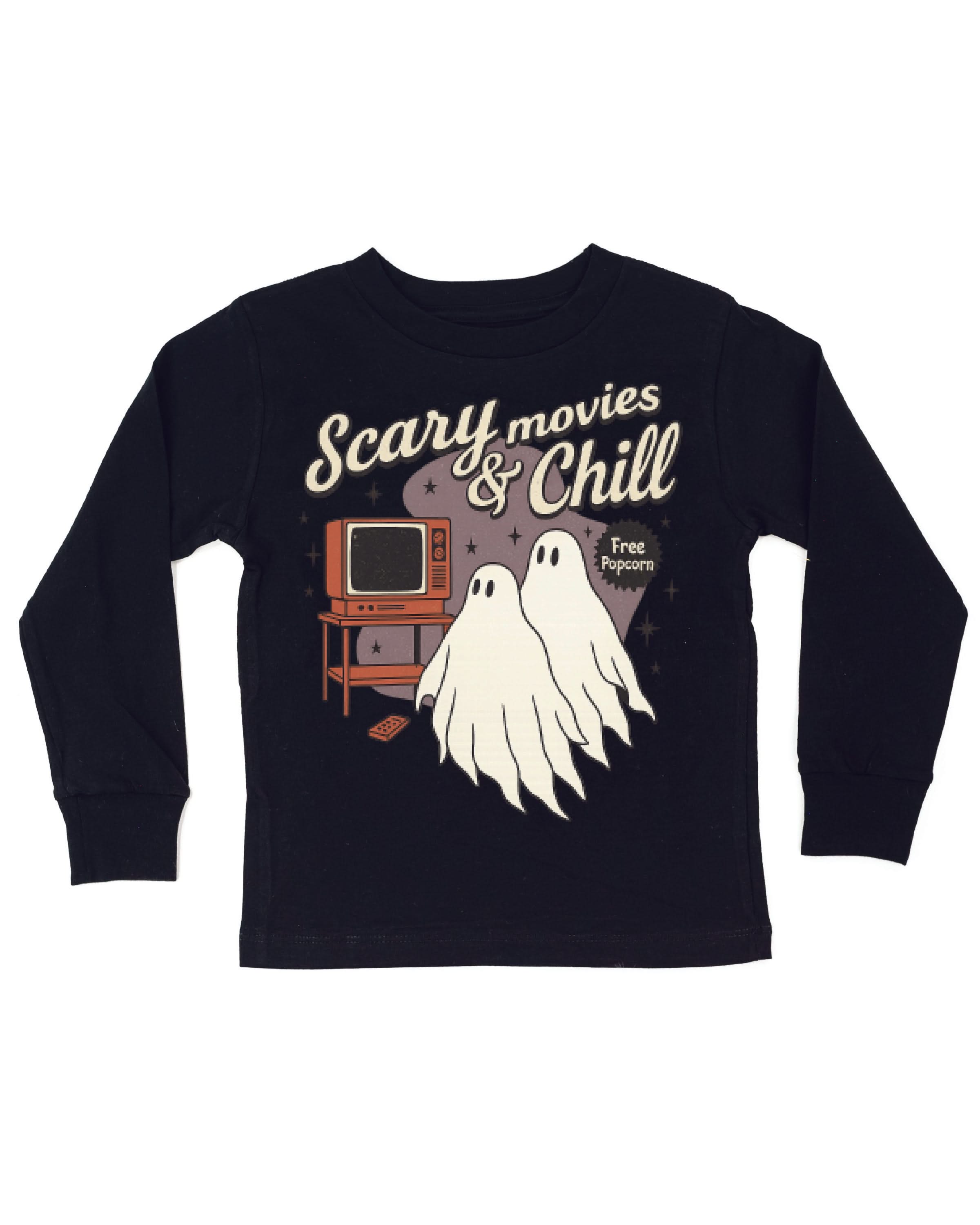 Scary Movies and Chill - Child Long Sleeve Tee Little Mama Shirt Shop