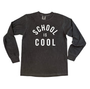 School Is Cool - LONG SLEEVE Comfort Colors Tee Little Mama Shirt Shop