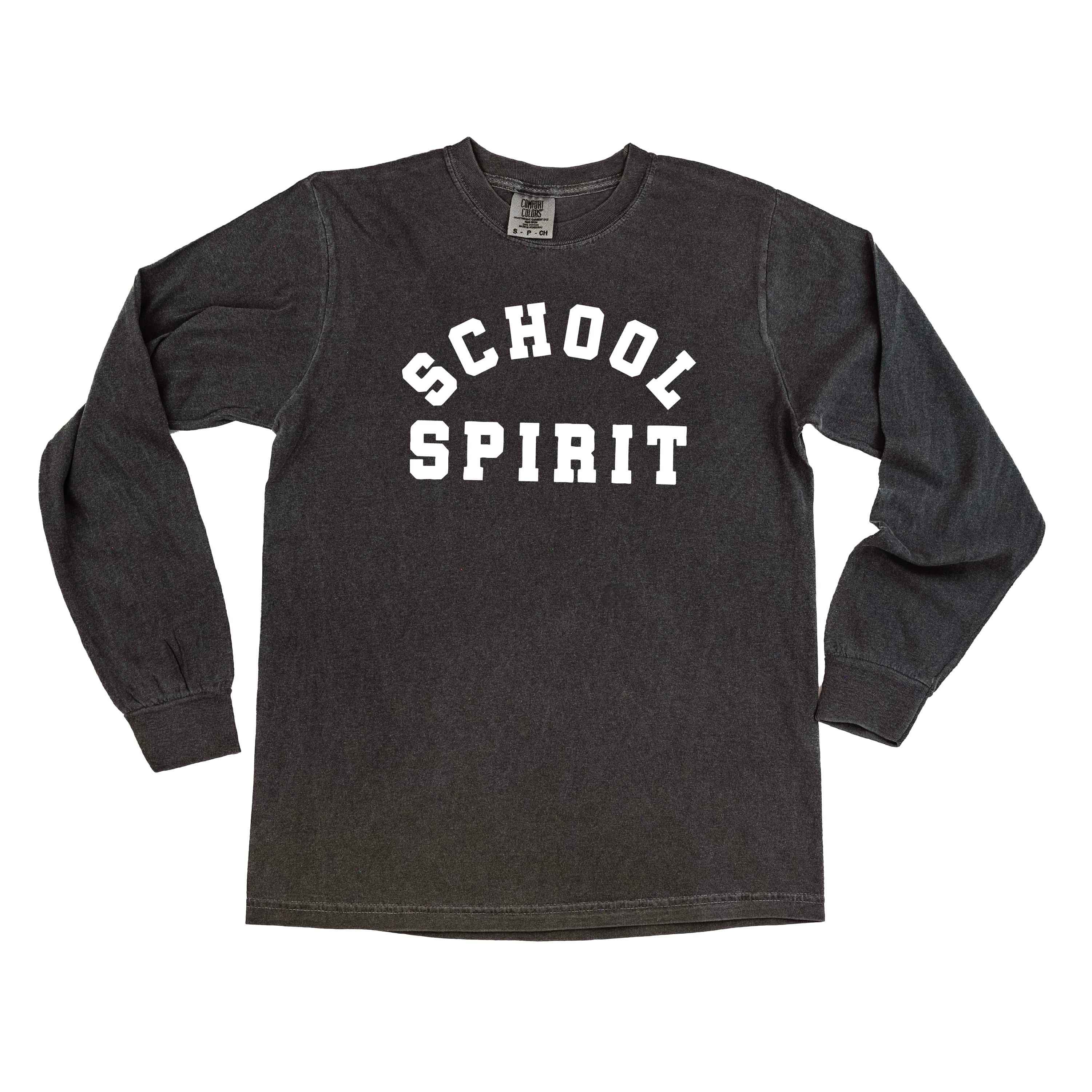 School Spirit - LONG SLEEVE Comfort Colors Tee Little Mama Shirt Shop