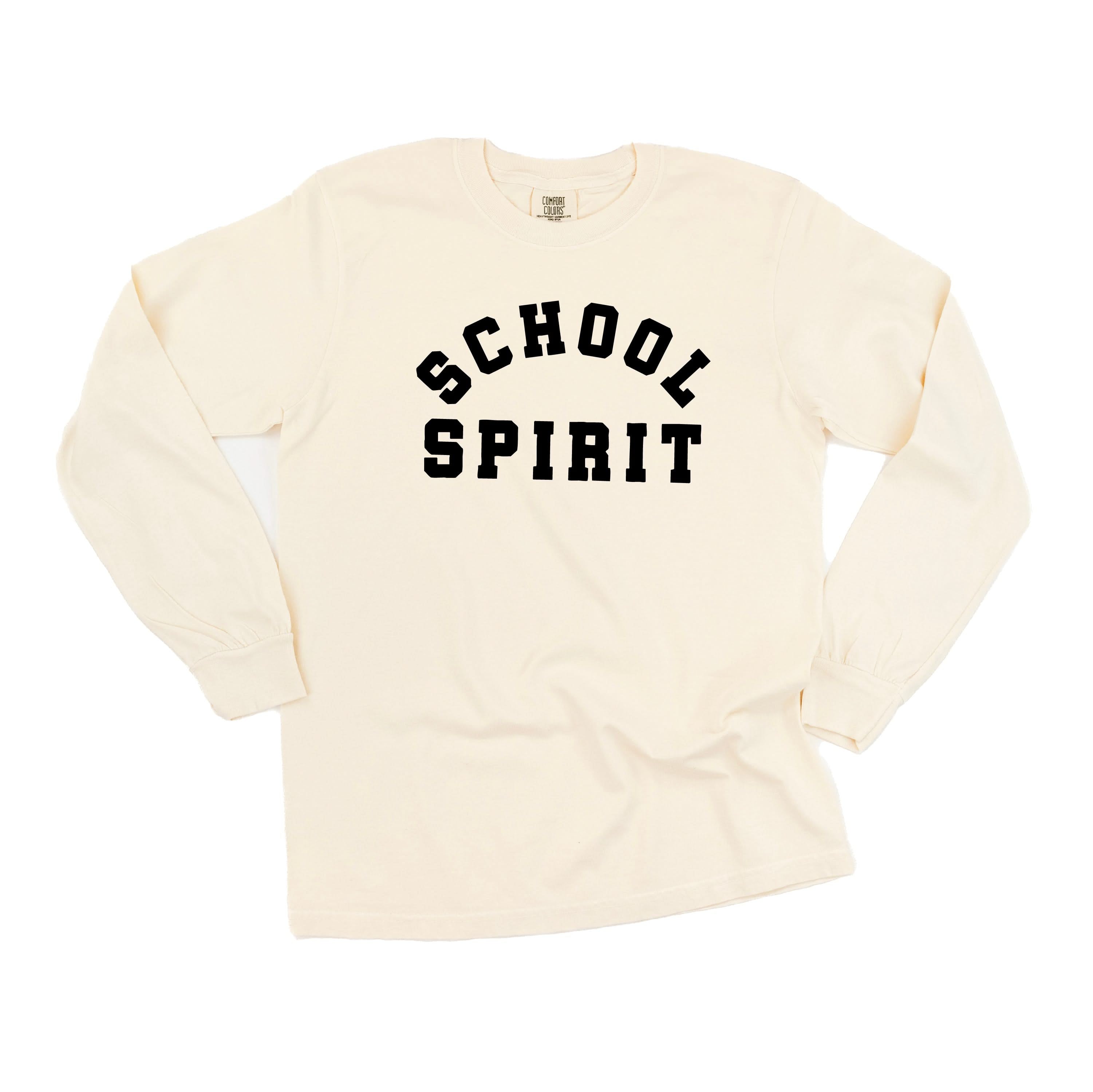 School Spirit - LONG SLEEVE Comfort Colors Tee Little Mama Shirt Shop