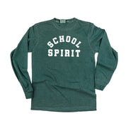 School Spirit - LONG SLEEVE Comfort Colors Tee Little Mama Shirt Shop