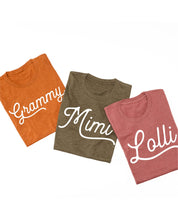 (Choose Your Grandma Name) - Script Design - Unisex Tee Little Mama Shirt Shop