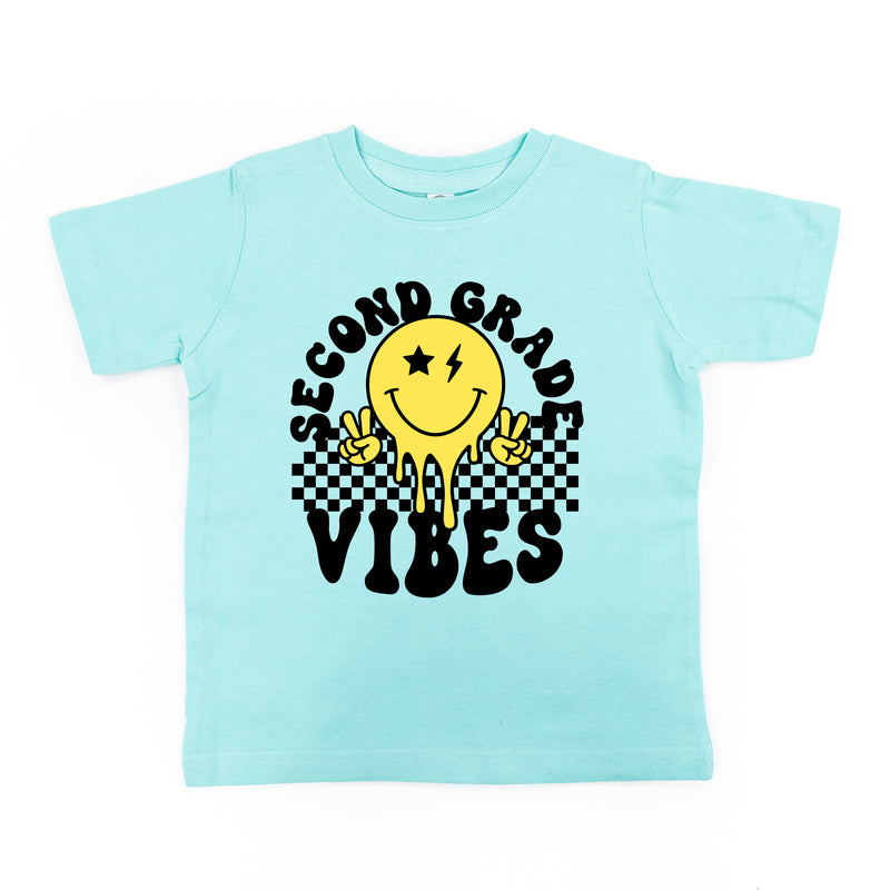 Second Grade Vibes - Peace Smiley - Short Sleeve Child Shirt