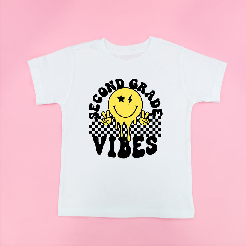 Second Grade Vibes - Peace Smiley - Short Sleeve Child Shirt