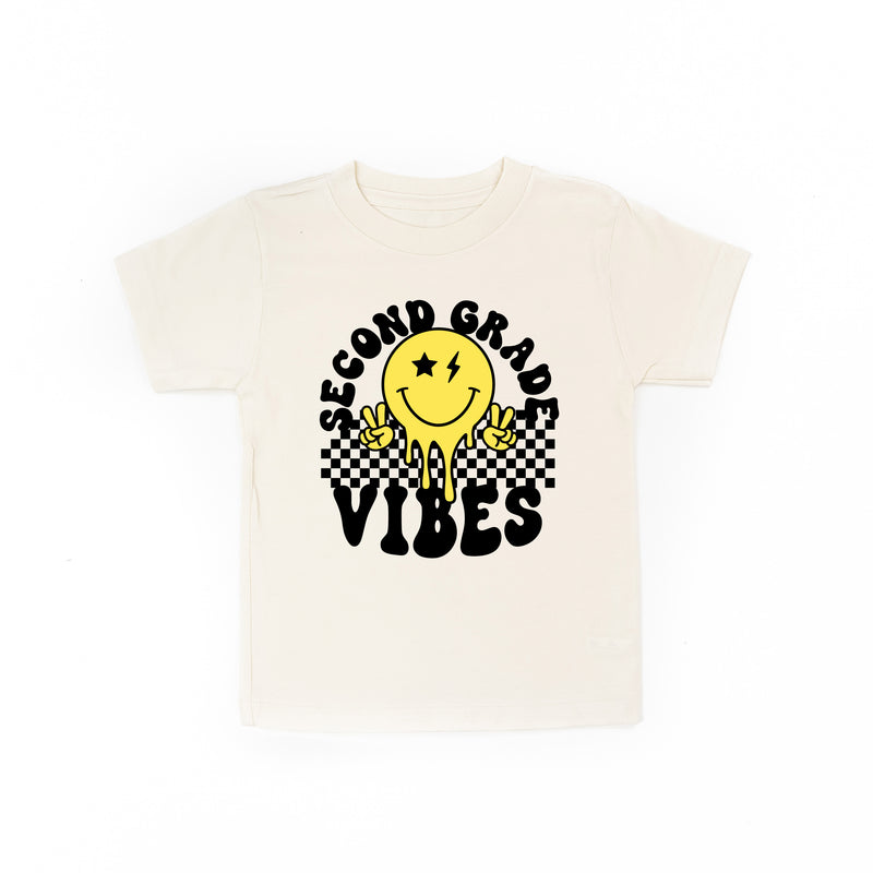 Second Grade Vibes - Peace Smiley - Short Sleeve Child Shirt