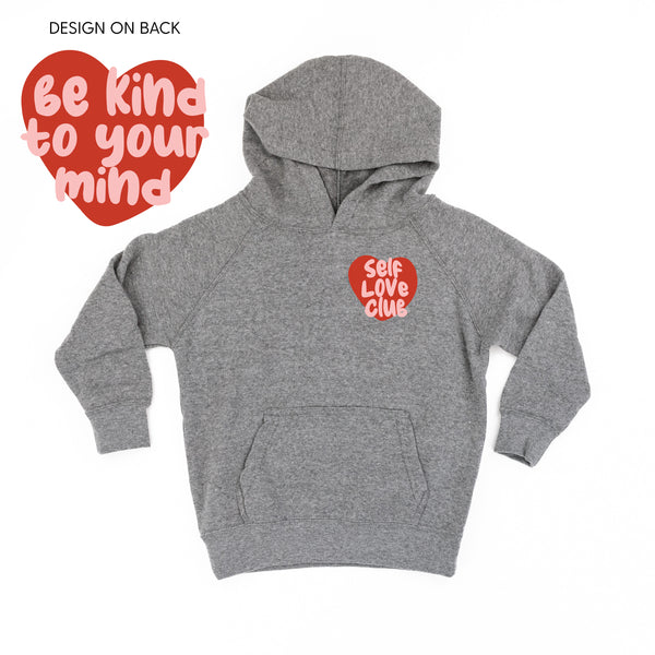Self Love Club Pocket on Front w/ Be Kind to Your Mind on Back - Child Hoodie