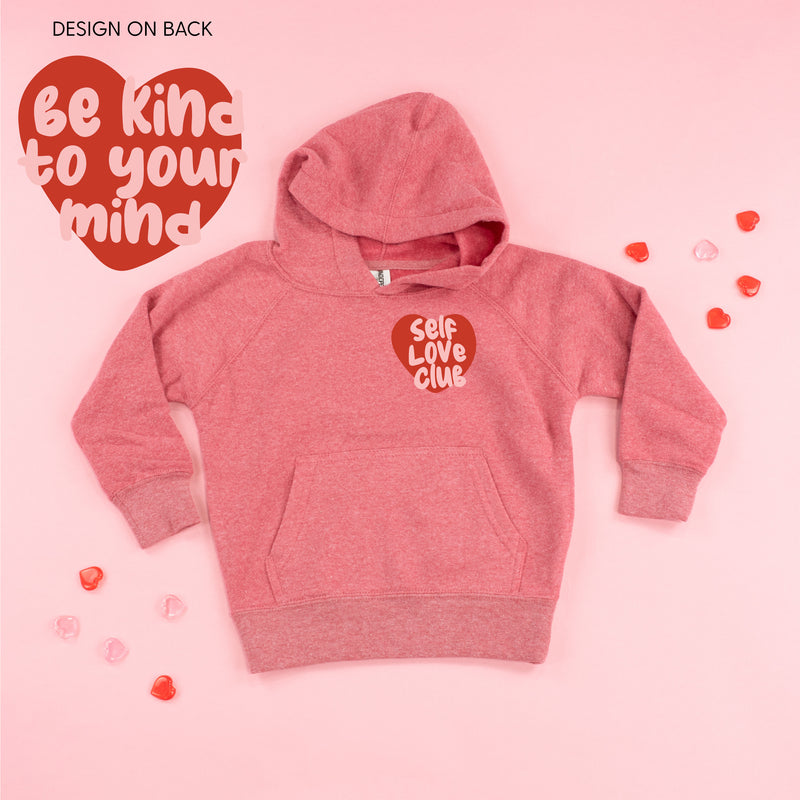 Self Love Club Pocket on Front w/ Be Kind to Your Mind on Back - Child Hoodie