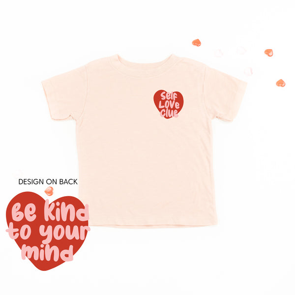 Self Love Club Pocket on Front w/ Be Kind to Your Mind on Back - Short Sleeve Child Tee