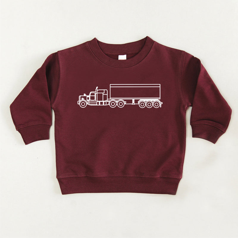 SEMI TRUCK - Minimalist Design - Child Sweater