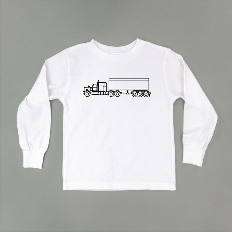 SEMI TRUCK - Minimalist Design - Long Sleeve Child Shirt