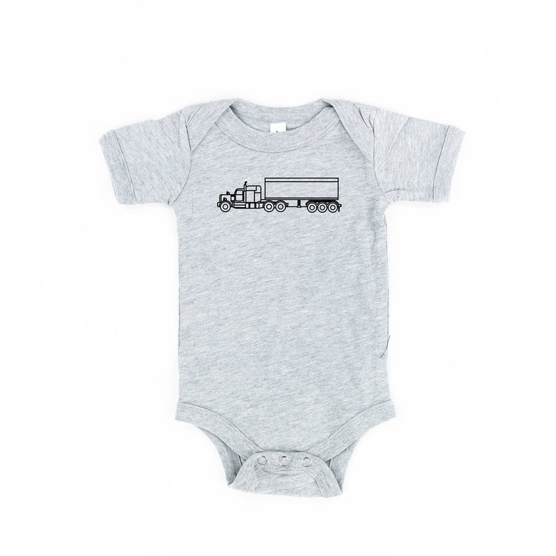 SEMI TRUCK - Minimalist Design - Short Sleeve Child Shirt