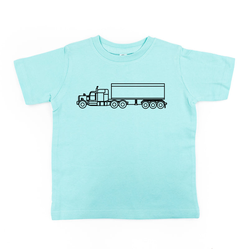 SEMI TRUCK - Minimalist Design - Short Sleeve Child Shirt