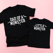 Dad of a Monster / Little Monster - Set of 2 Matching Tees Little Mama Shirt Shop