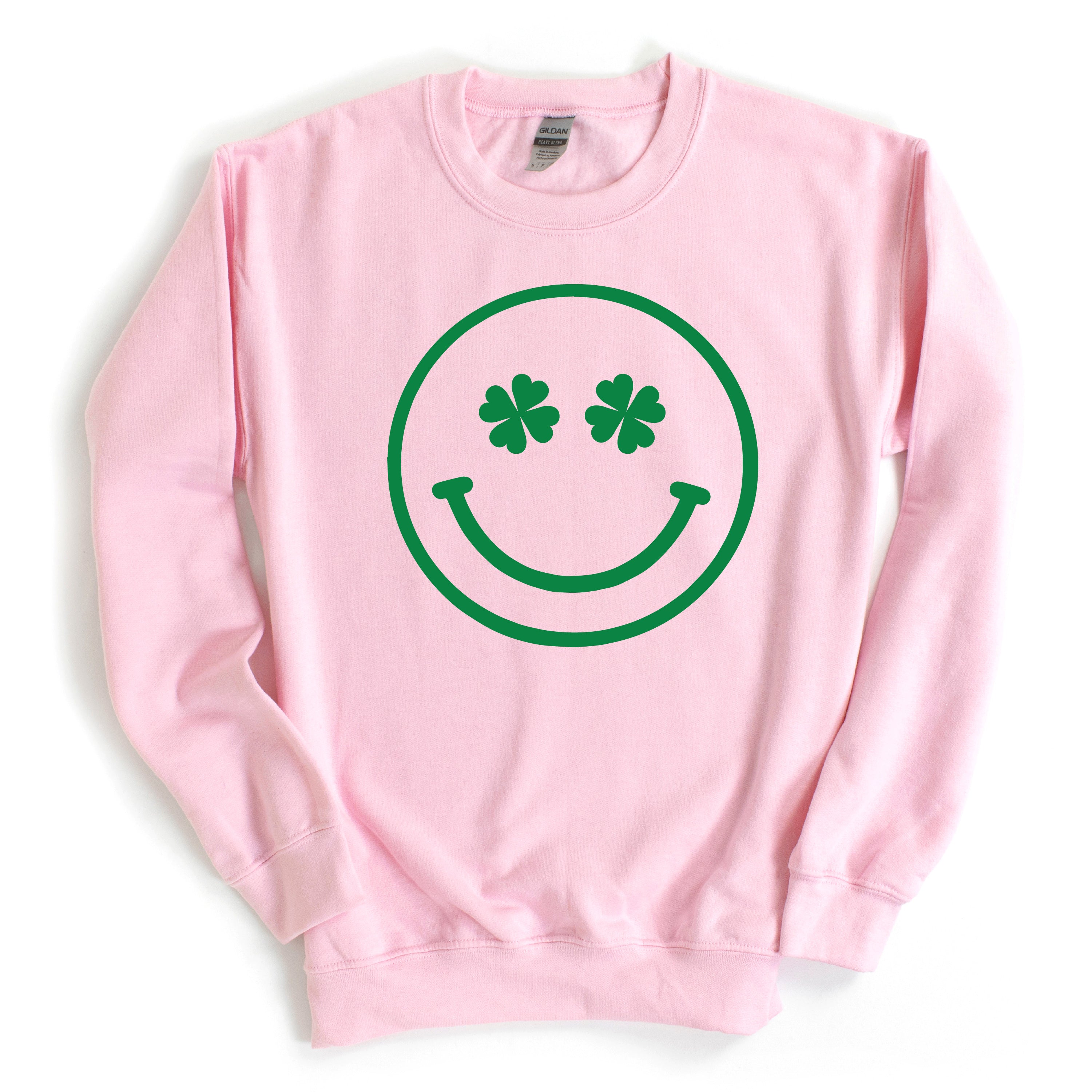 Shamrock Eyes Smiley - BASIC Fleece Little Mama Shirt Shop LLC
