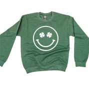 Shamrock Eyes Smiley - BASIC Fleece Little Mama Shirt Shop LLC