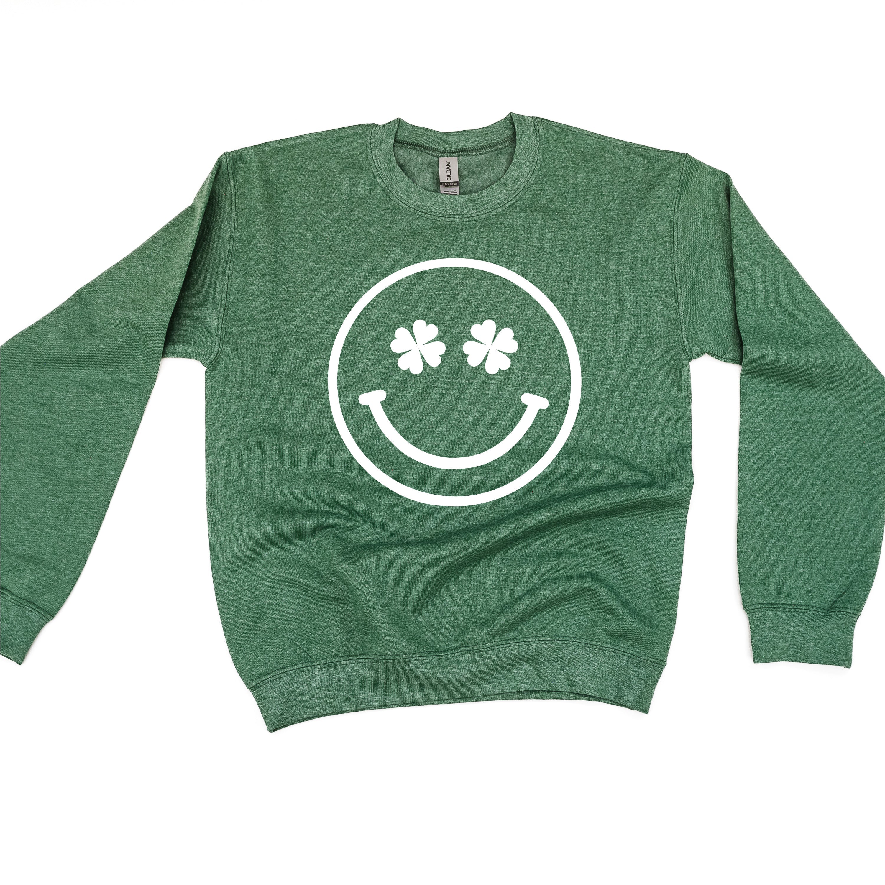 Shamrock Eyes Smiley - BASIC Fleece Little Mama Shirt Shop LLC