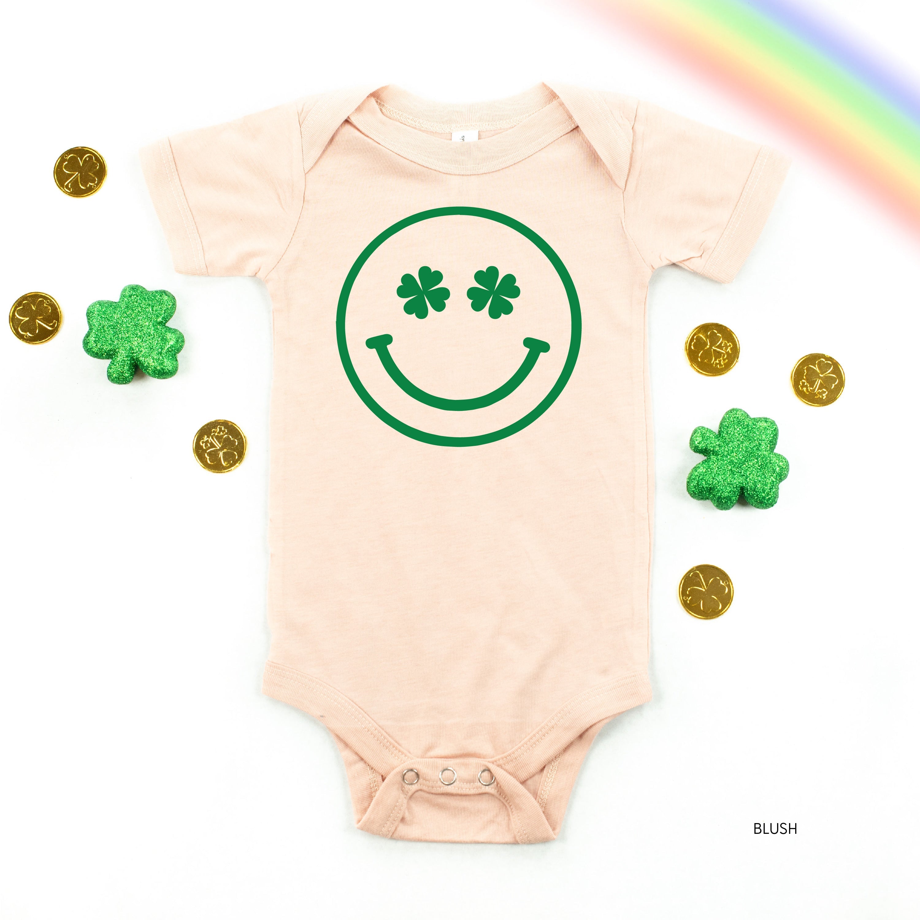 Shamrock Eyes Smiley - Infant Bodysuit/Tee Little Mama Shirt Shop