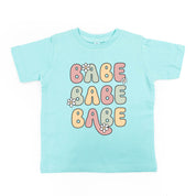 BABE x3 with Daisies - Short Sleeve Child Shirt Little Mama Shirt Shop