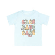 BABE x3 with Daisies - Short Sleeve Child Shirt Little Mama Shirt Shop