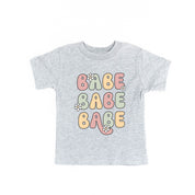BABE x3 with Daisies - Short Sleeve Child Shirt Little Mama Shirt Shop