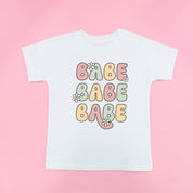 BABE x3 with Daisies - Short Sleeve Child Shirt Little Mama Shirt Shop