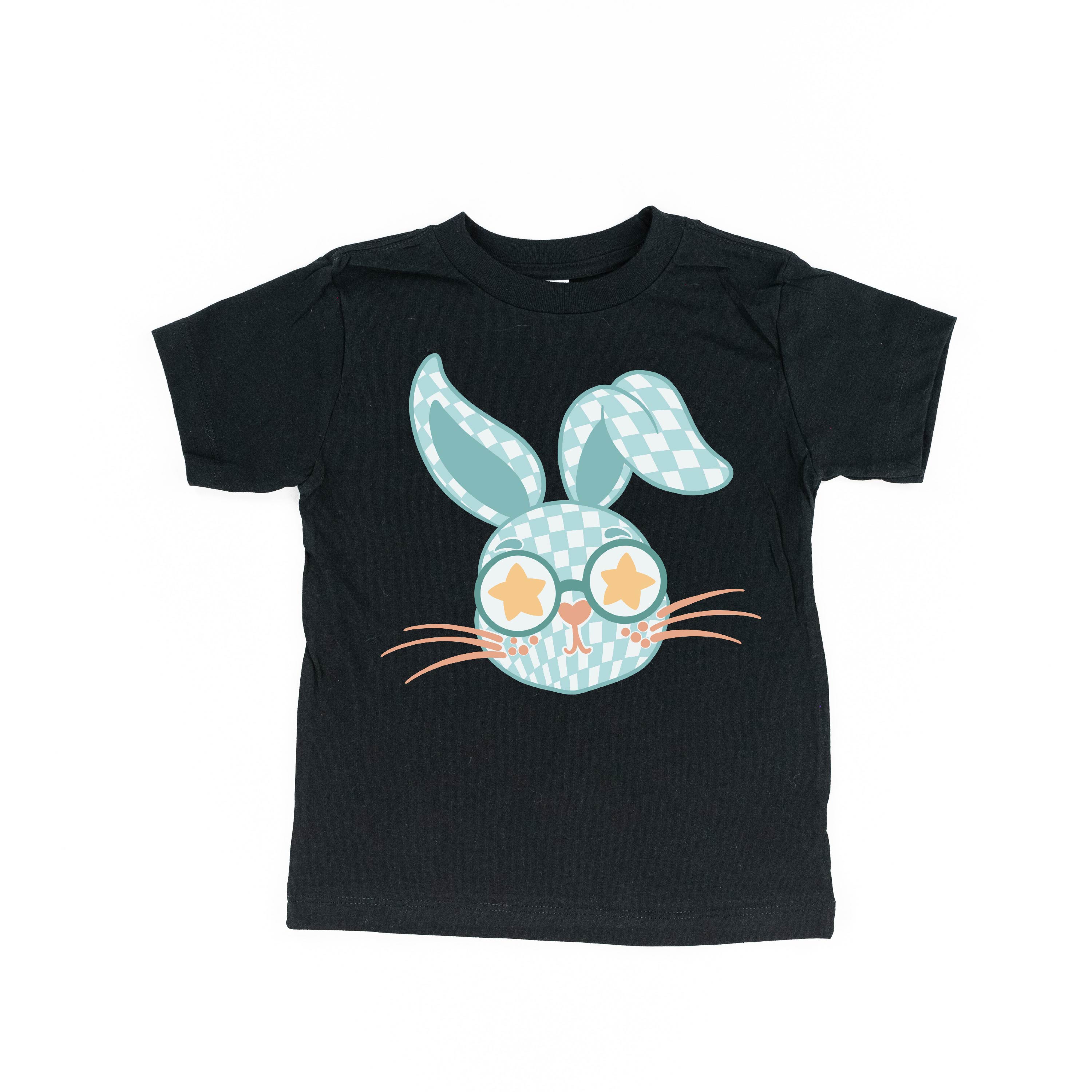 Blue Checkered Bunny - Child Tee Little Mama Shirt Shop