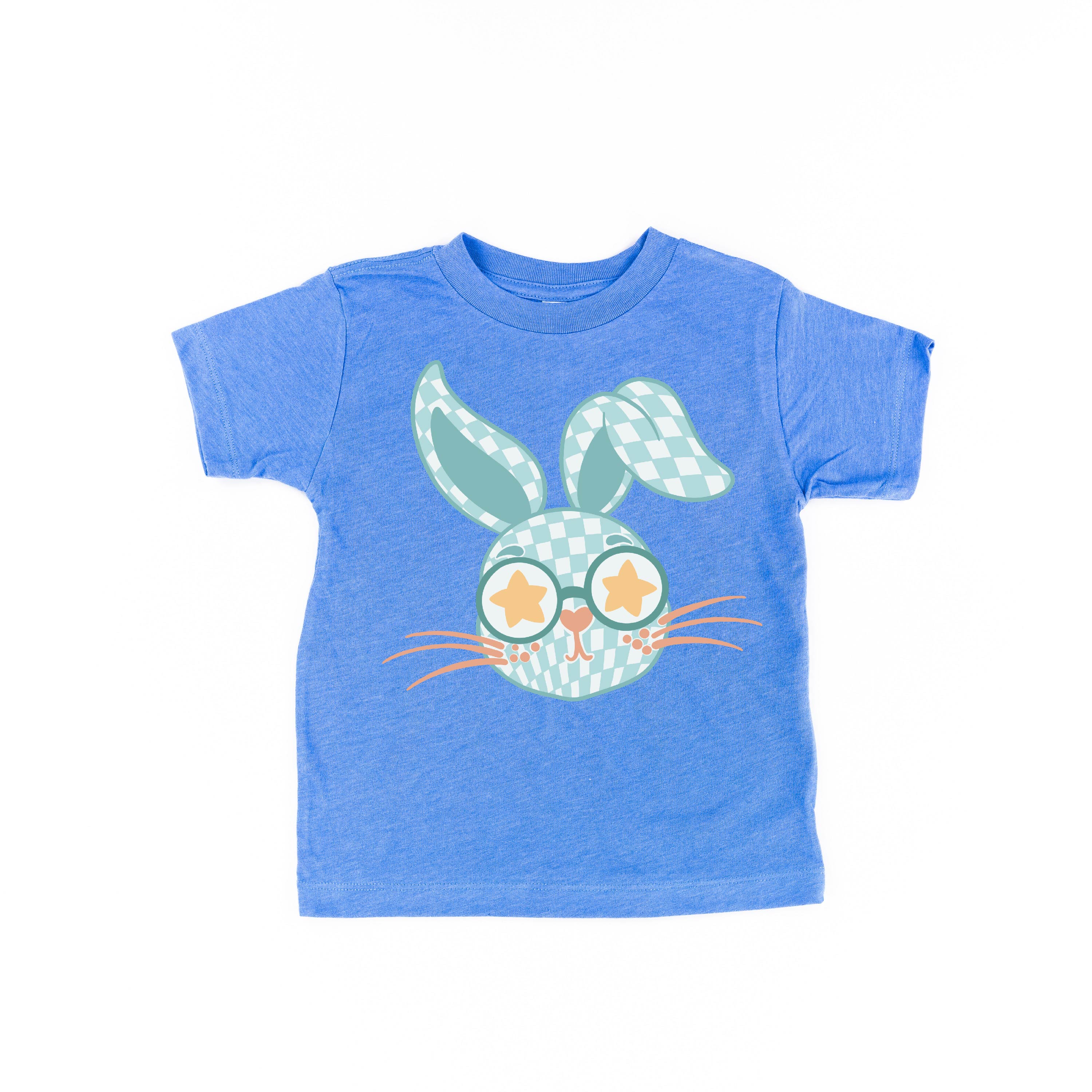 Blue Checkered Bunny - Child Tee Little Mama Shirt Shop