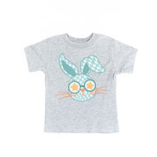 Blue Checkered Bunny - Child Tee Little Mama Shirt Shop