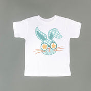 Blue Checkered Bunny - Child Tee Little Mama Shirt Shop