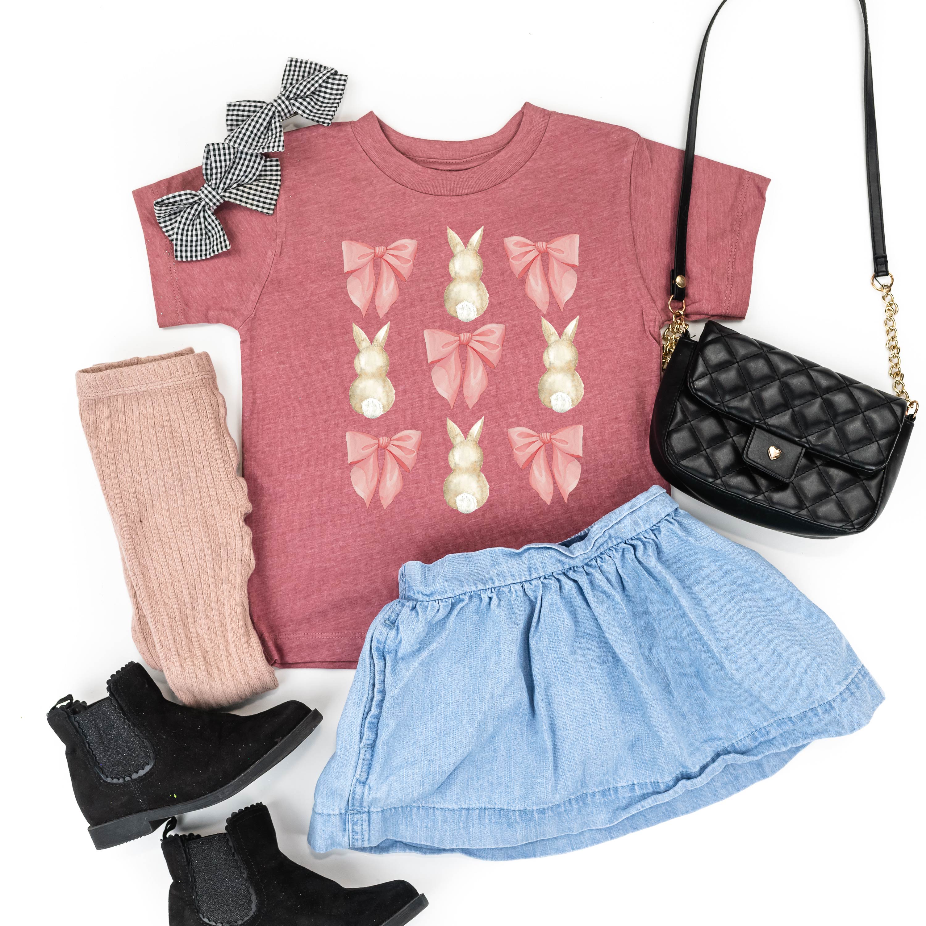 Bunnies & Bows - Child Tee Little Mama Shirt Shop